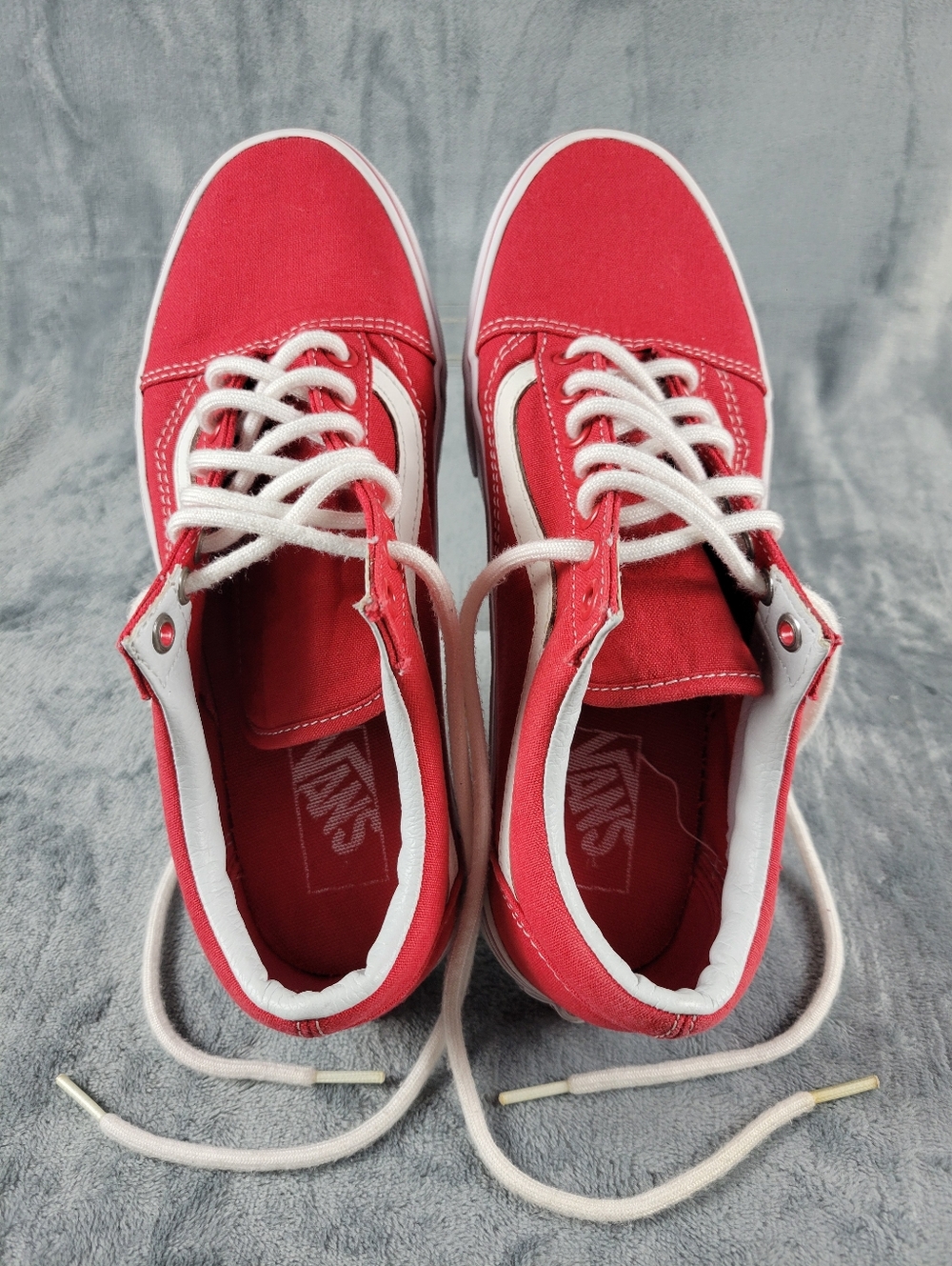 Vans Old Skool Racing Red Skate Shoe Womens Size 9 - Picture 7 of 9